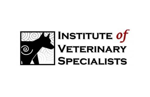 Logo of the Institute of Veterinary Specialists featuring a stylized animal silhouette and text.