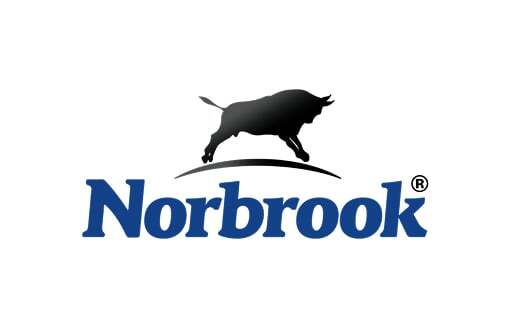 Norbrook logo featuring a black bull above the company name in blue text.