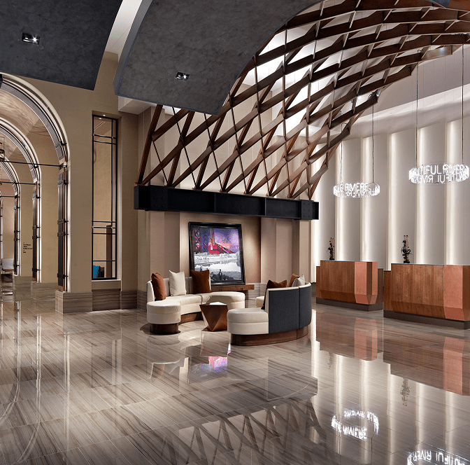 Interior lobby photo at The Omni Louisville Hotel in Downtown Louisville, Kentucky